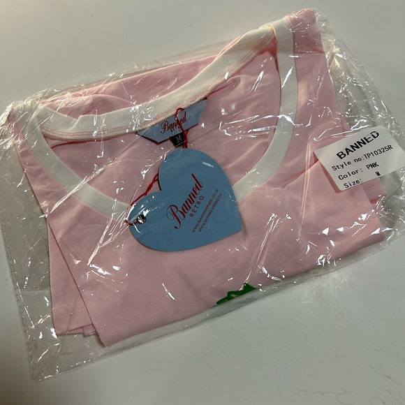 Banned Retro Cherry Ringer T-Shirt - Picture 2 of 6